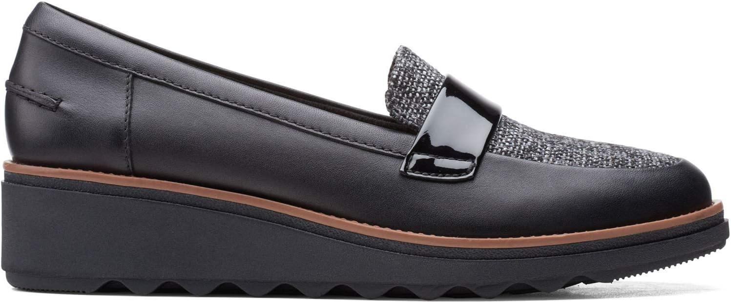 imageClarks Womens Neiley Pearl SandalsBlack LeatherTweed