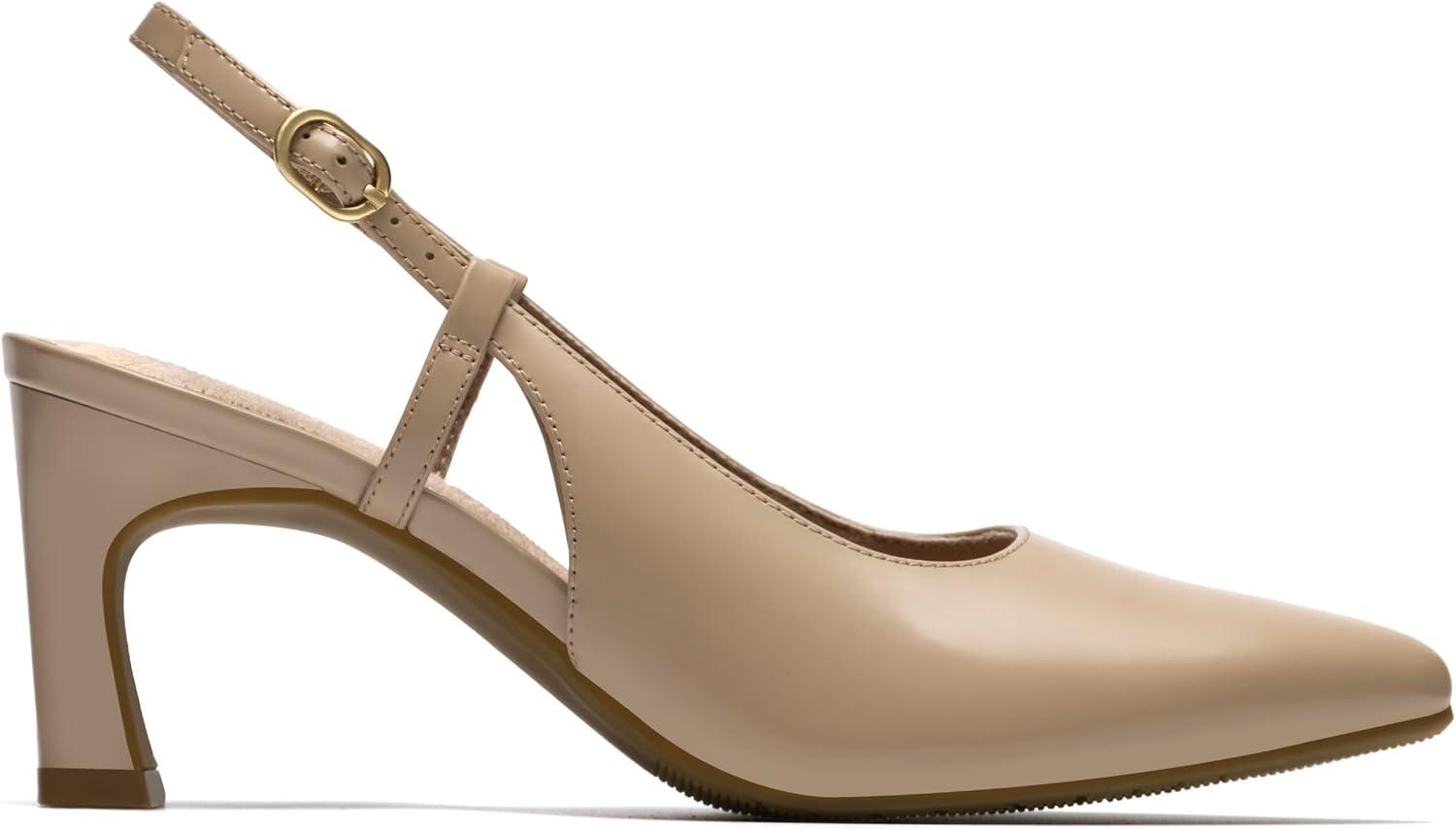 imageClarks Womens Tammitha Strap PumpBeige Leather