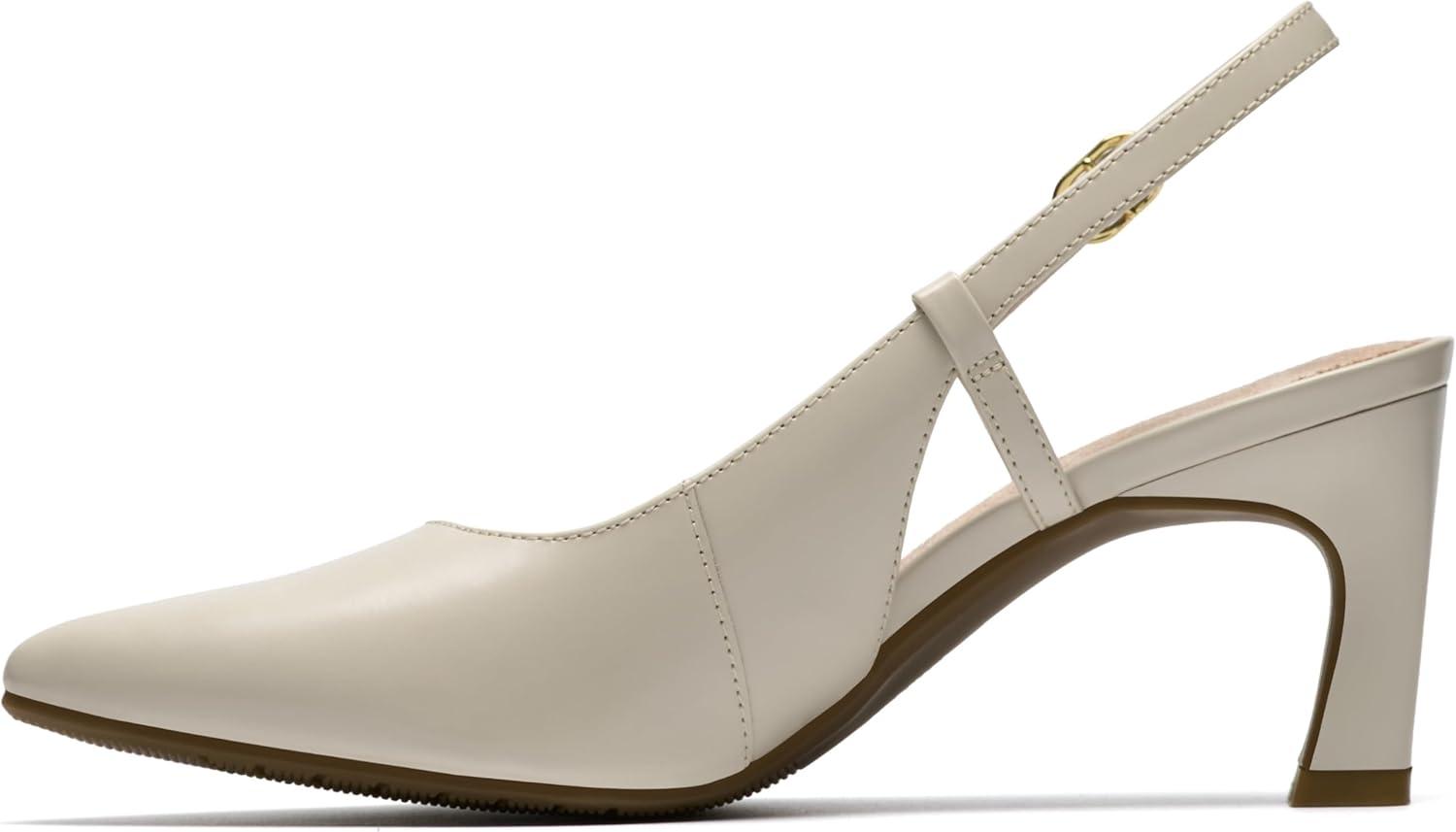 imageClarks Womens Tammitha Strap PumpOff White Leather