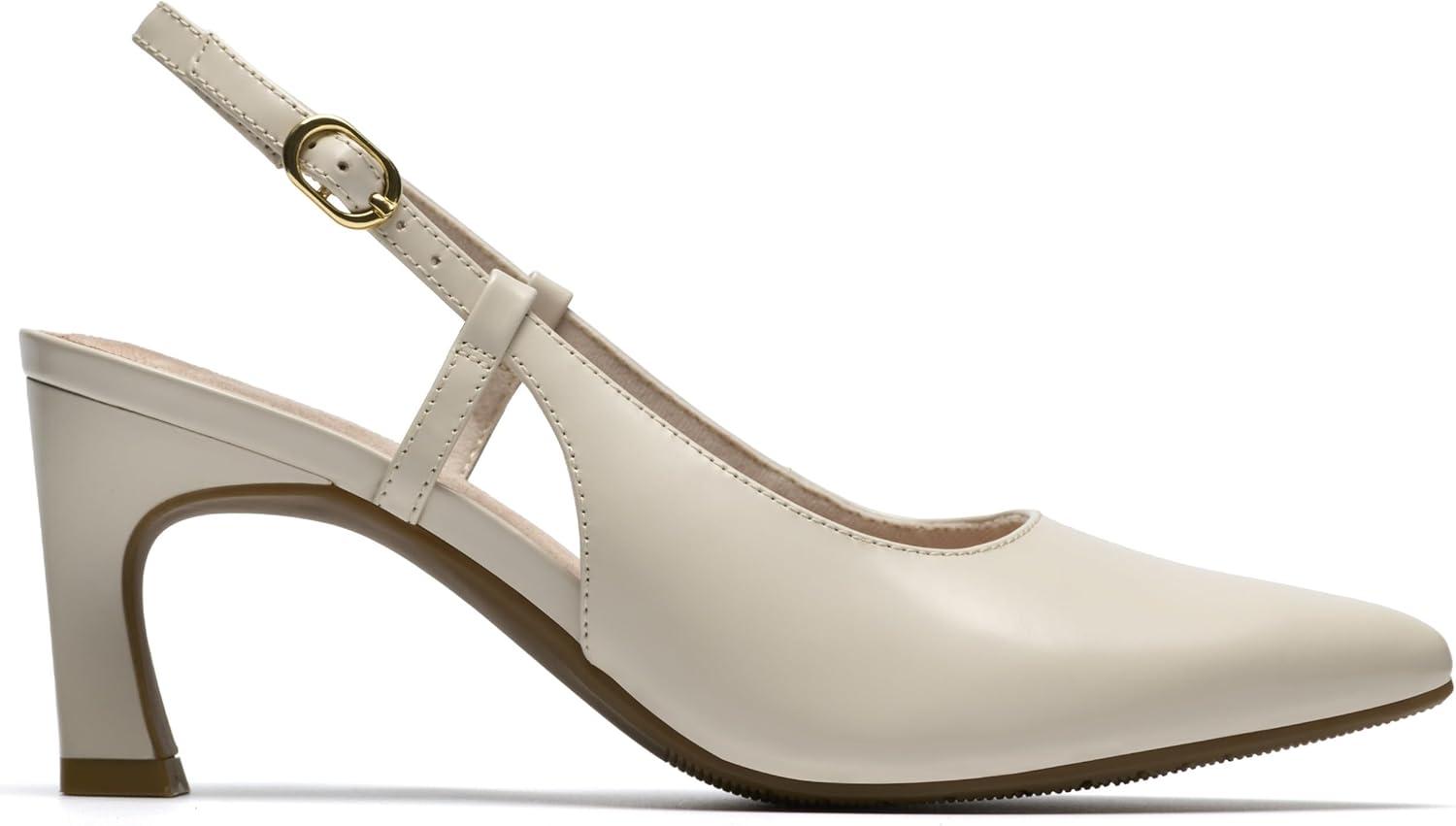 imageClarks Womens Tammitha Strap PumpOff White Leather