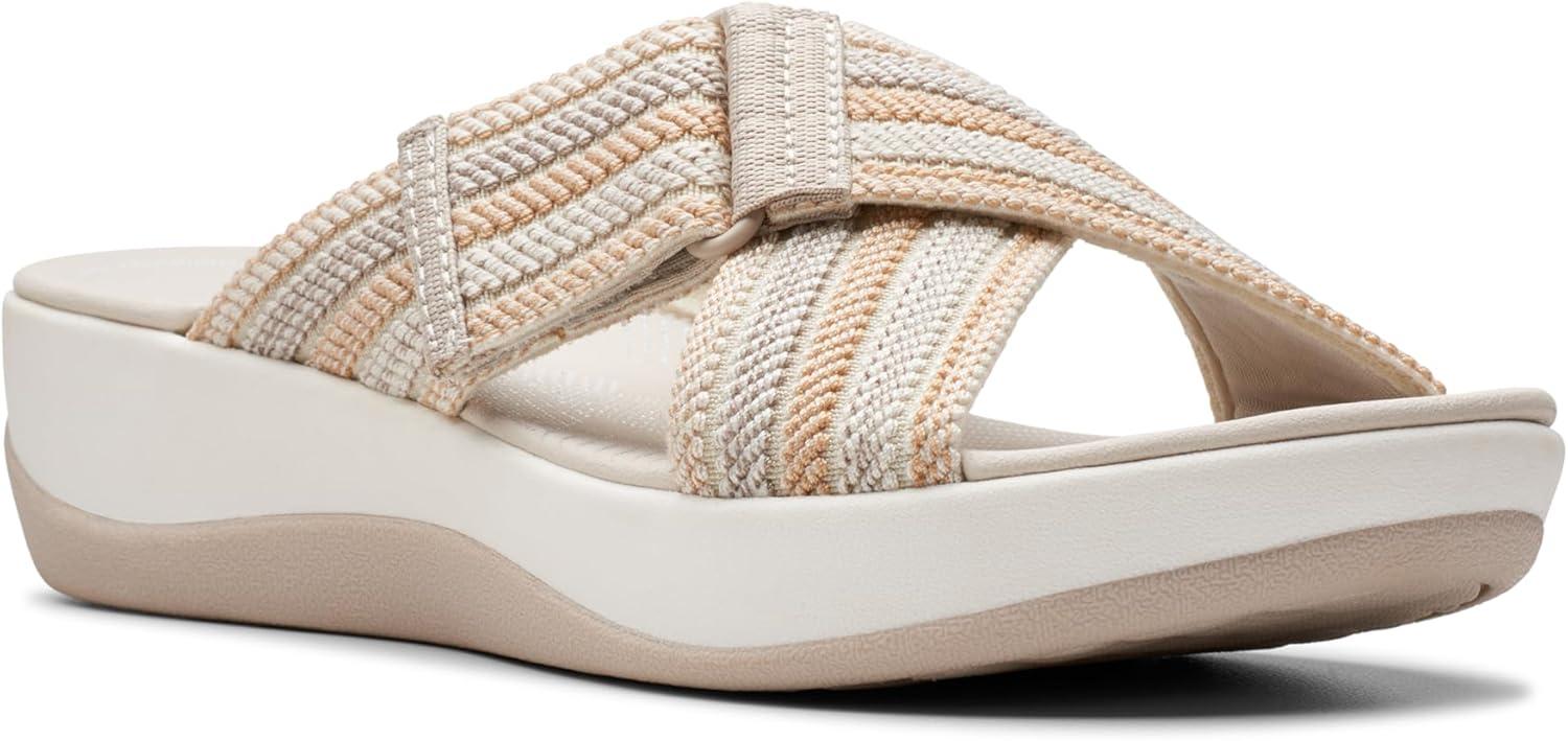 imageClarks womens Arla WaveSlide SandalBeige Combi