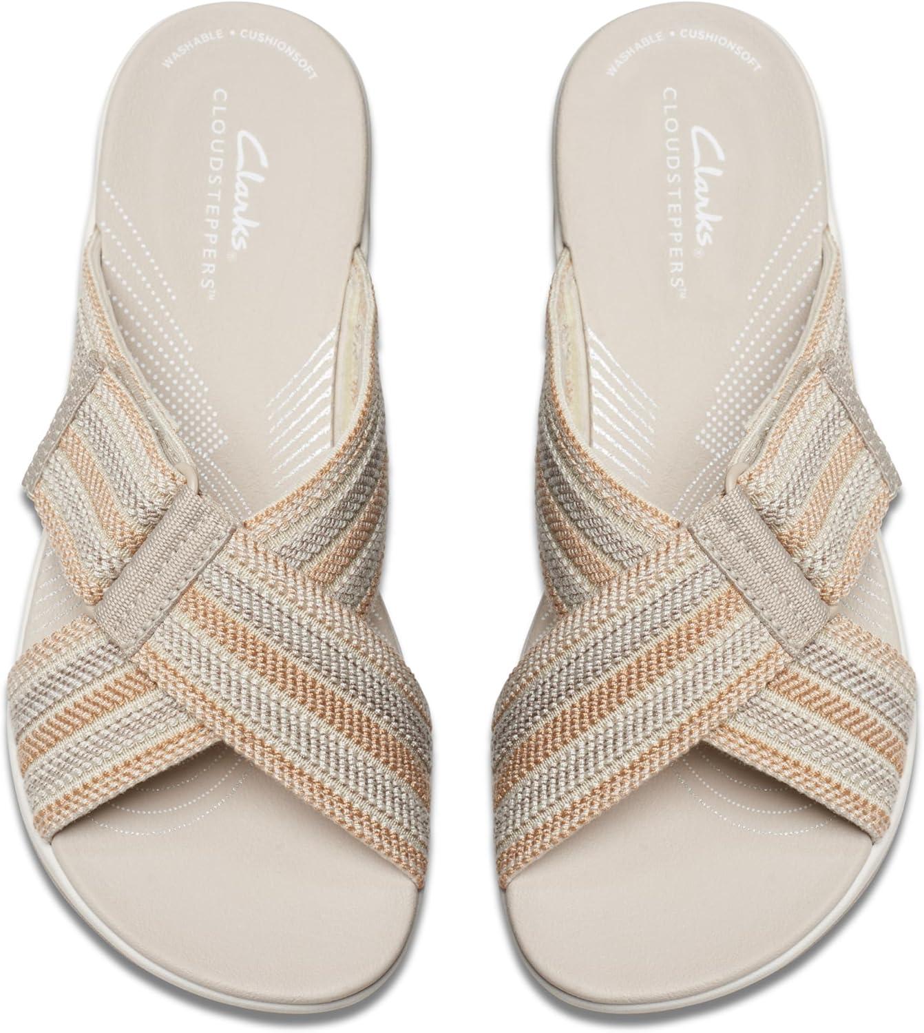 imageClarks womens Arla WaveSlide SandalBeige Combi