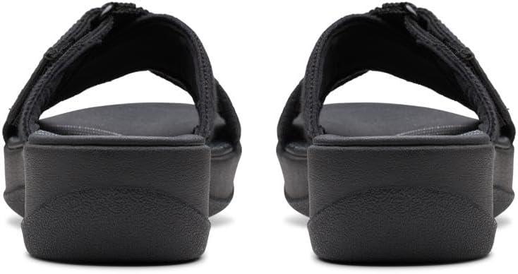 imageClarks womens Arla WaveSlide SandalBlackWhite