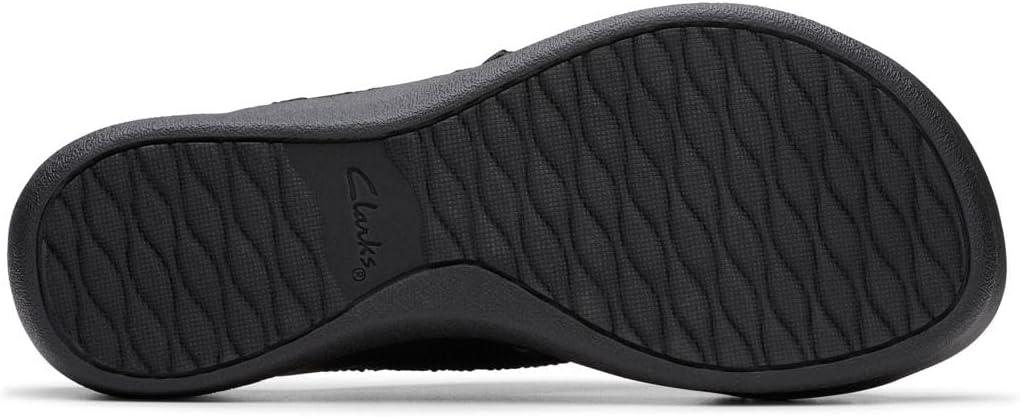 imageClarks womens Arla WaveSlide SandalBlackWhite