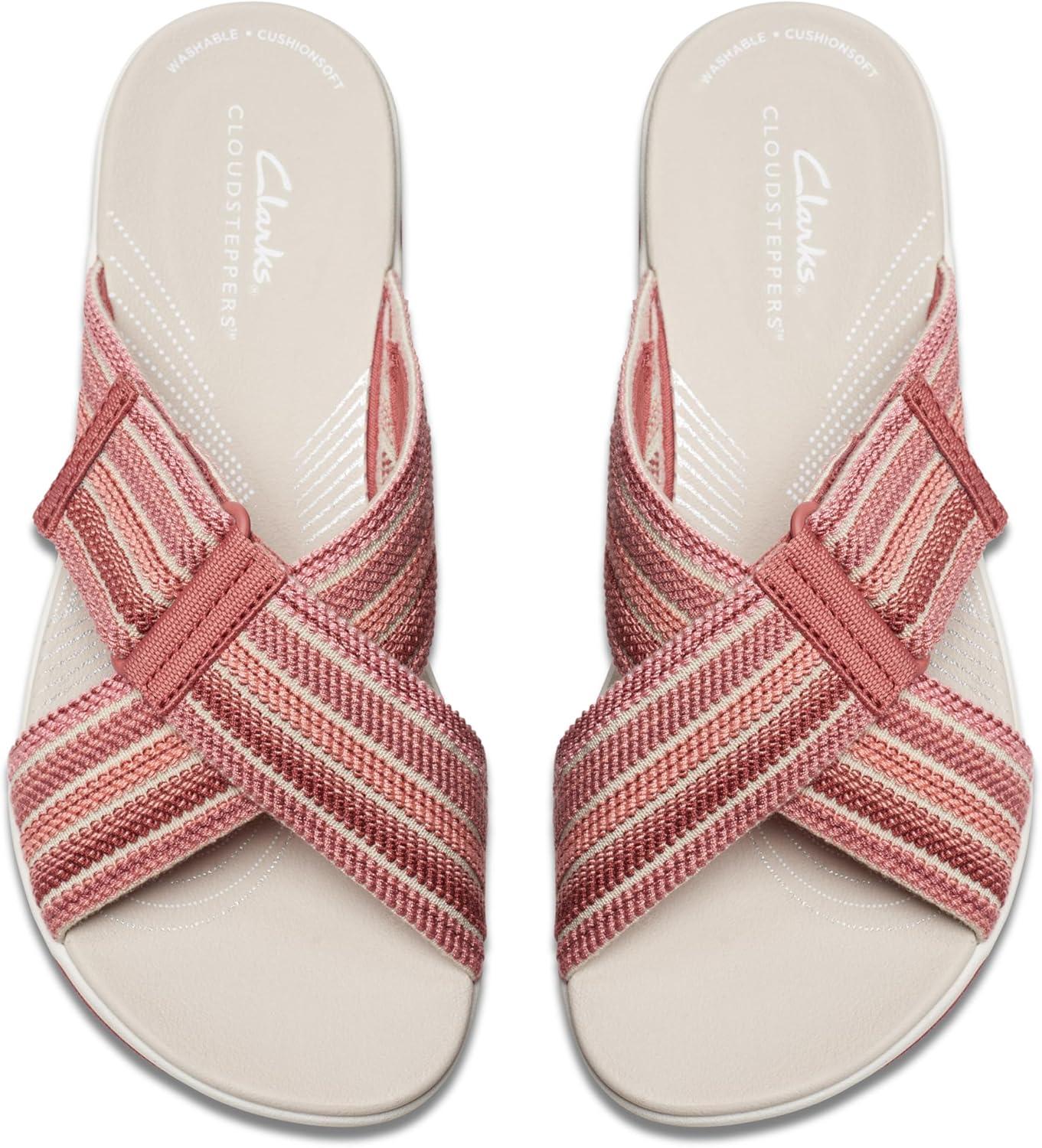 imageClarks womens Arla WaveSlide SandalDusty Rose Combi