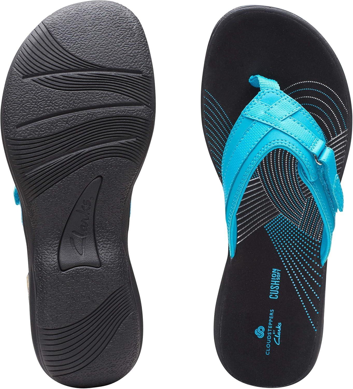 imageClarks womens Breeze SeaAqua SyntheticBlack Sole