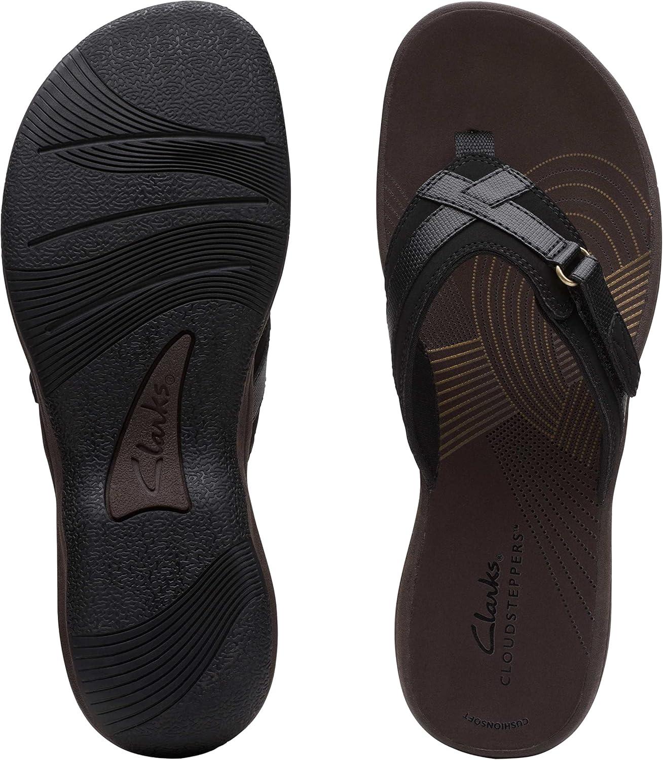 imageClarks womens Breeze SeaBlack SynetheticBrown Sole