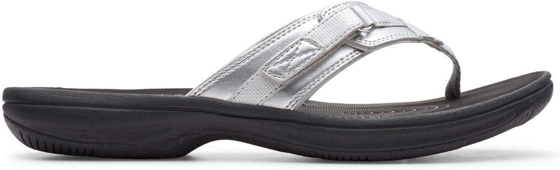 imageClarks womens Breeze SeaSilver SyntheticBlack Sole