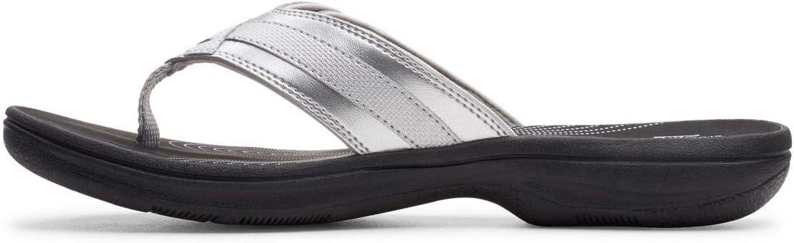 imageClarks womens Breeze SeaSilver SyntheticBlack Sole