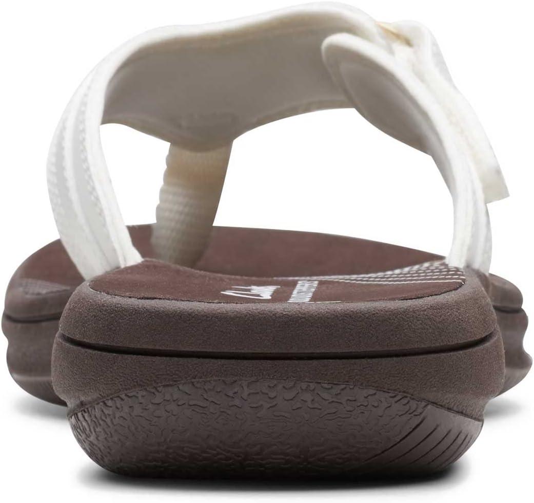 imageClarks womens Breeze SeaWhite SyntheticBrown Sole