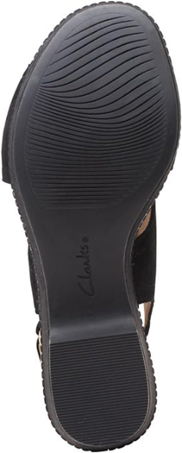 imageClarks womens WedgeWedge SandalBlack Suede