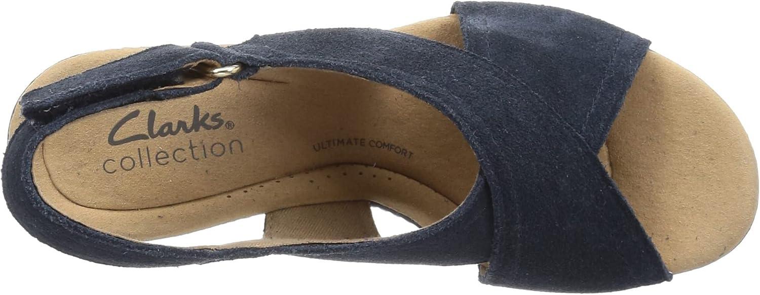 imageClarks womens WedgeWedge SandalNavy