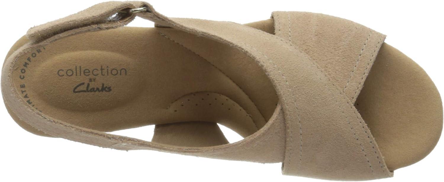 imageClarks womens WedgeWedge SandalSand Leather 010