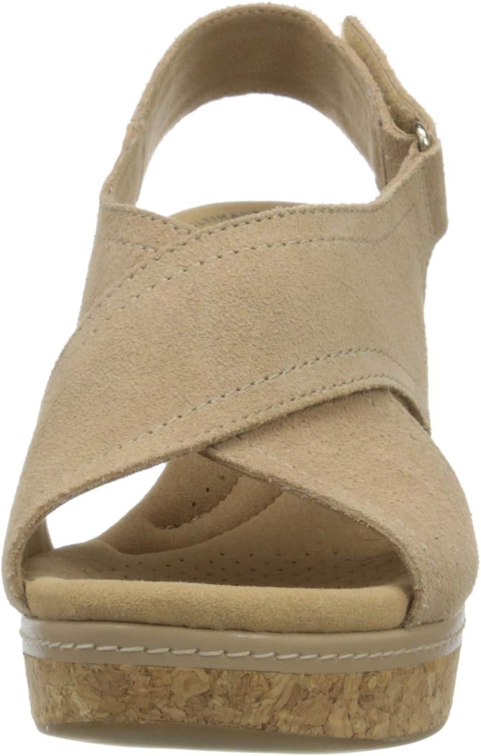 imageClarks womens WedgeWedge SandalSand Leather 010