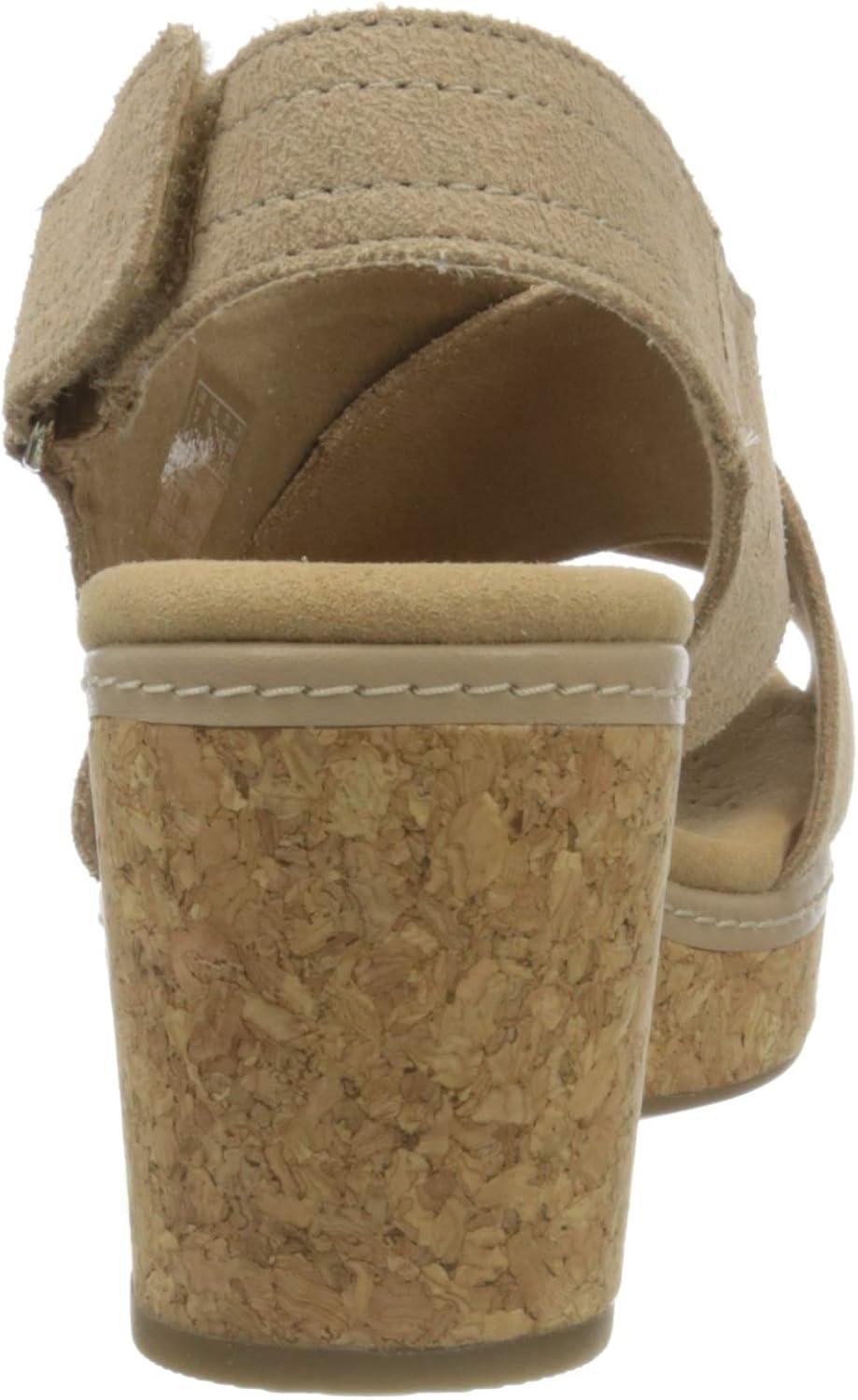 imageClarks womens WedgeWedge SandalSand Leather 010