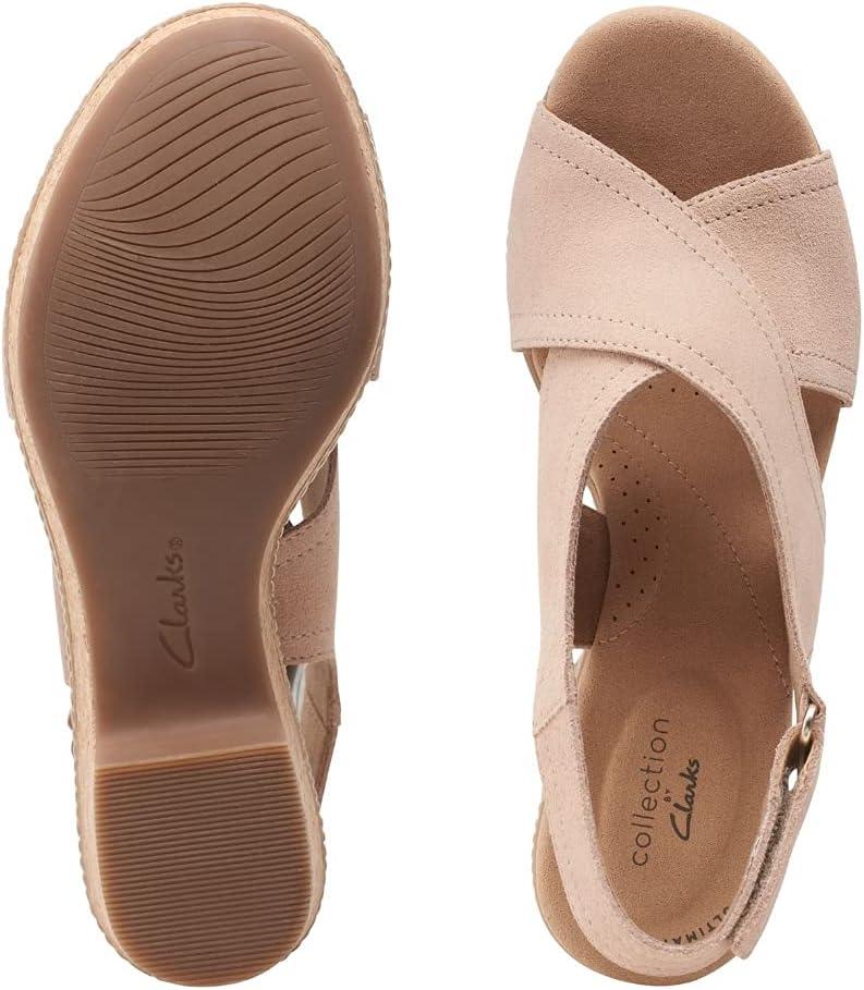 imageClarks womens WedgeWedge SandalSand Leather