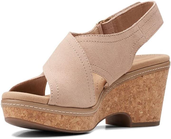 imageClarks womens WedgeWedge SandalSand Leather