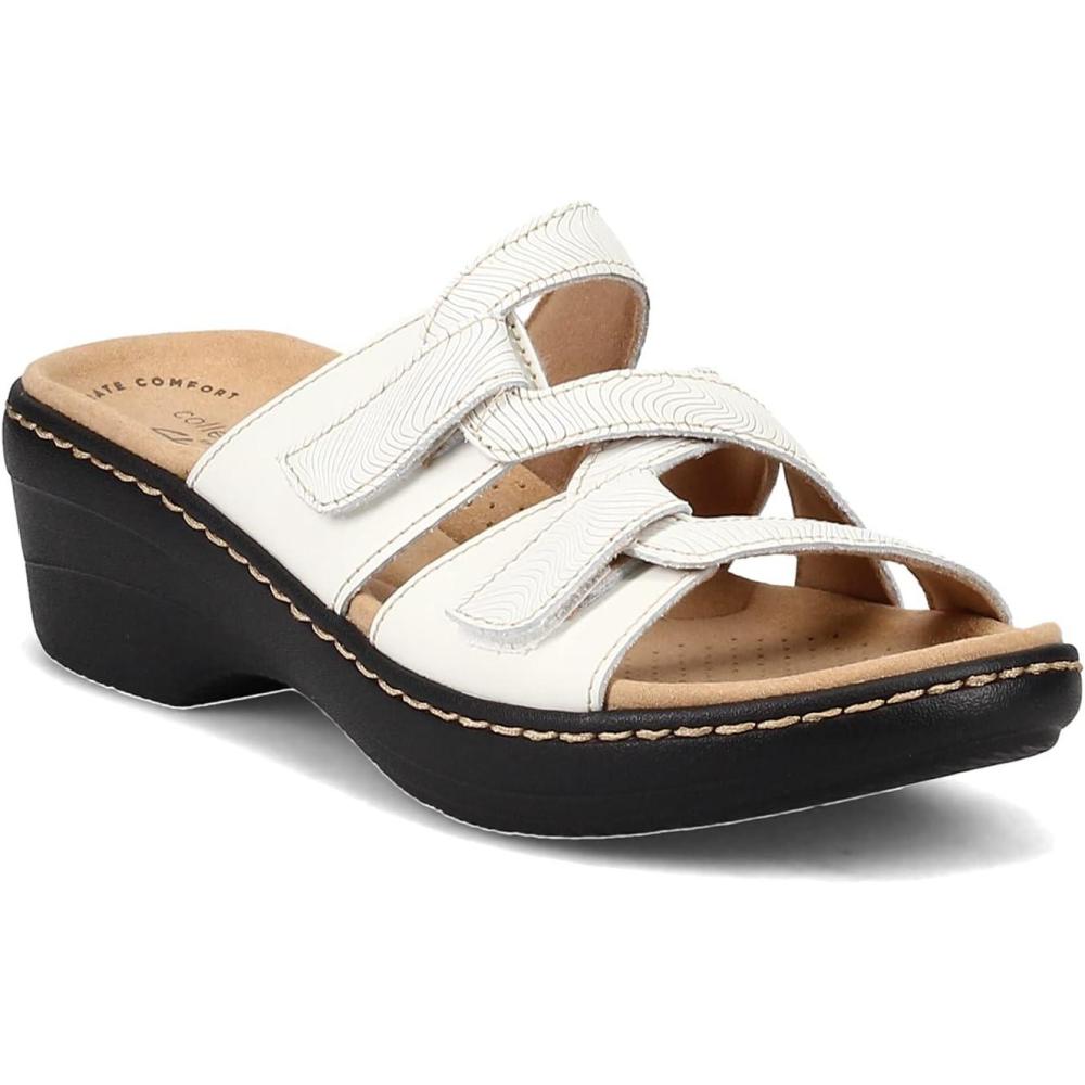 imageClarks Collection Womens Merliah Karli SandalWhite Leather