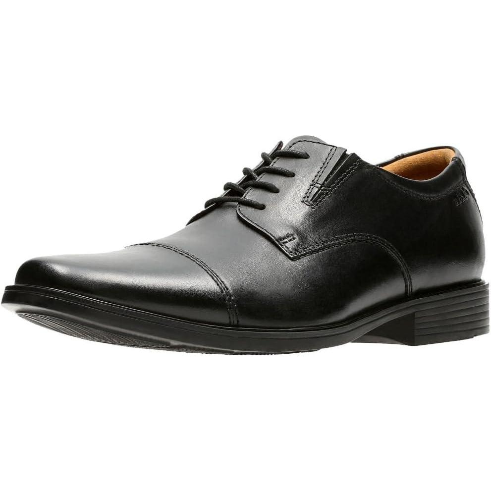 imageClarks Mens Tilden Cap Oxford ShoeBlack LeatherBlack Leather