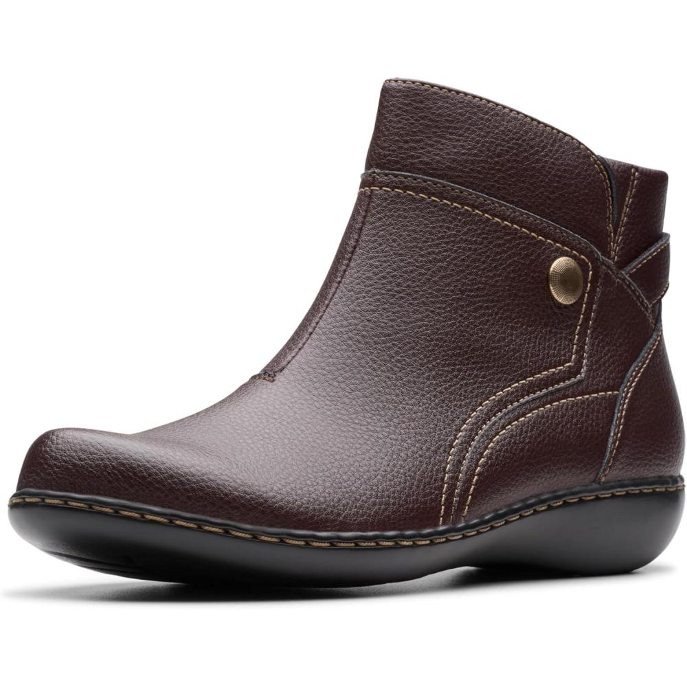 imageClarks Womens Ashland Mabel BootsDark Brown Tumbled