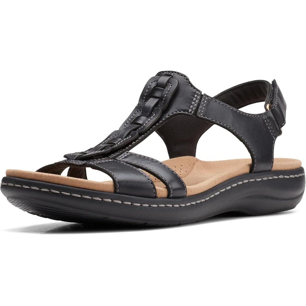 imageClarks Womens Laurieann Kay SandalsBlack Leather