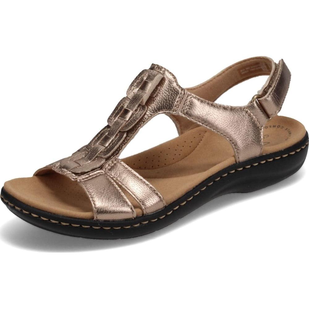 imageClarks Womens Laurieann Kay SandalsMetallic Leather