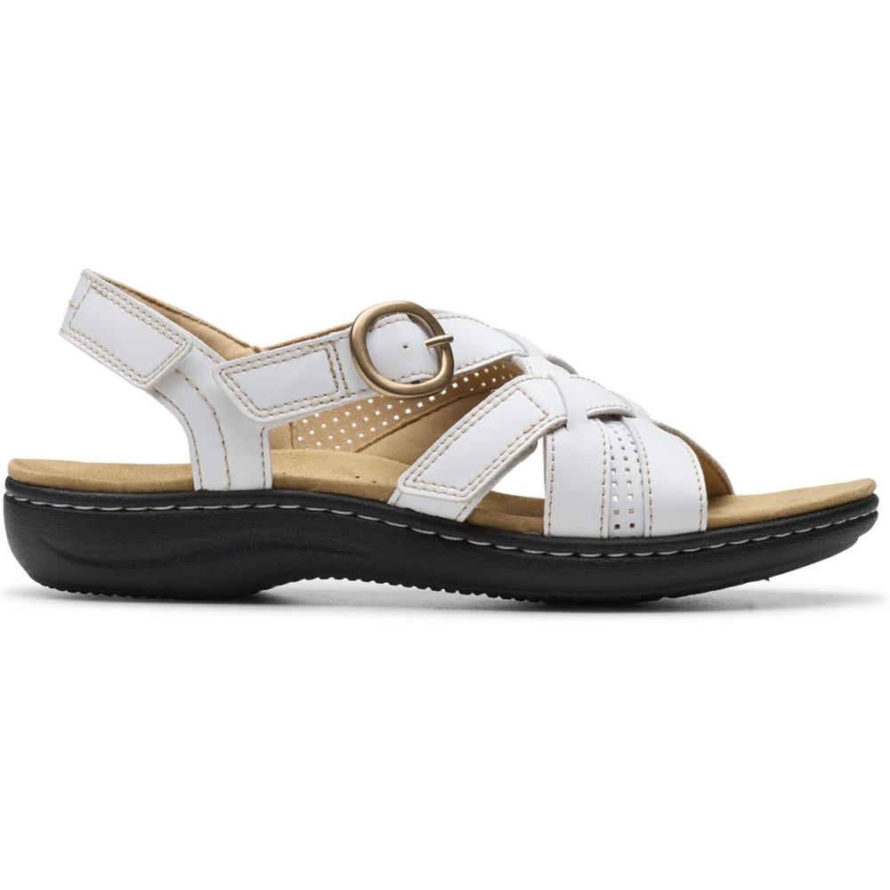 imageClarks Womens Laurieann MaeWhite Leather