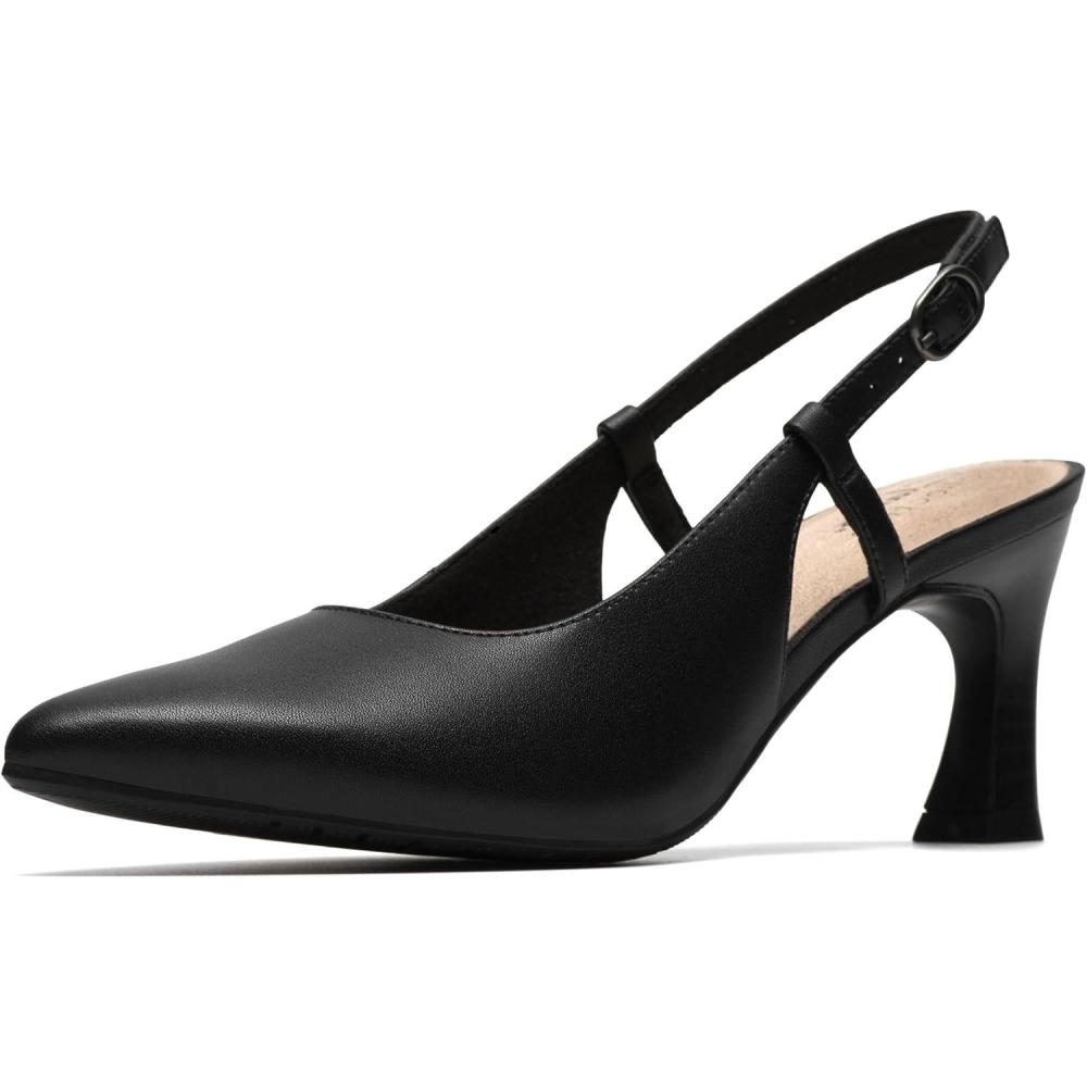 imageClarks Womens Tammitha Strap PumpBlack Leather