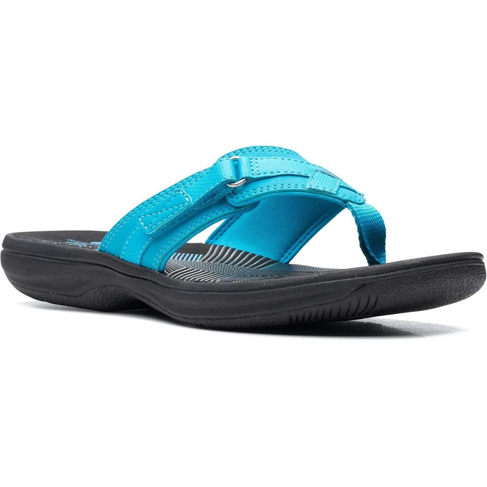 imageClarks womens Breeze SeaAqua SyntheticBlack Sole