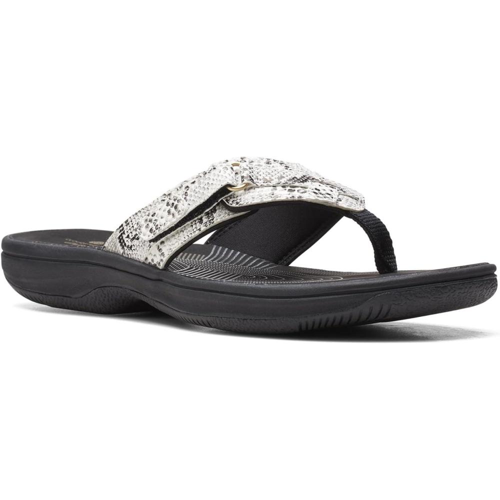 imageClarks womens Breeze SeaBlackWhite Snake Synthetic