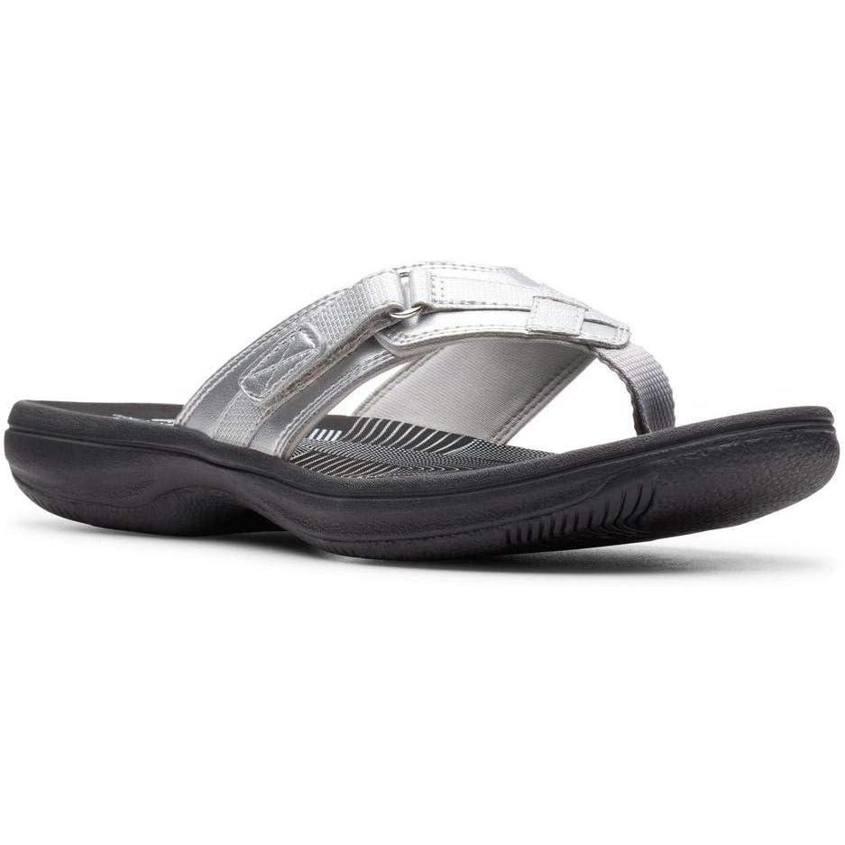 imageClarks womens Breeze SeaSilver SyntheticBlack Sole