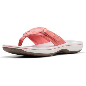 Clarks womens Breeze Sea(Coral Synthetic)