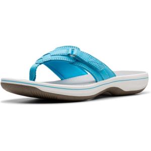 Clarks womens Breeze Sea(Light Turquoise Synthetic)