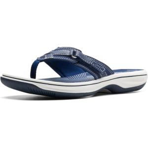 Clarks womens Breeze Sea(Navy Synthetic)