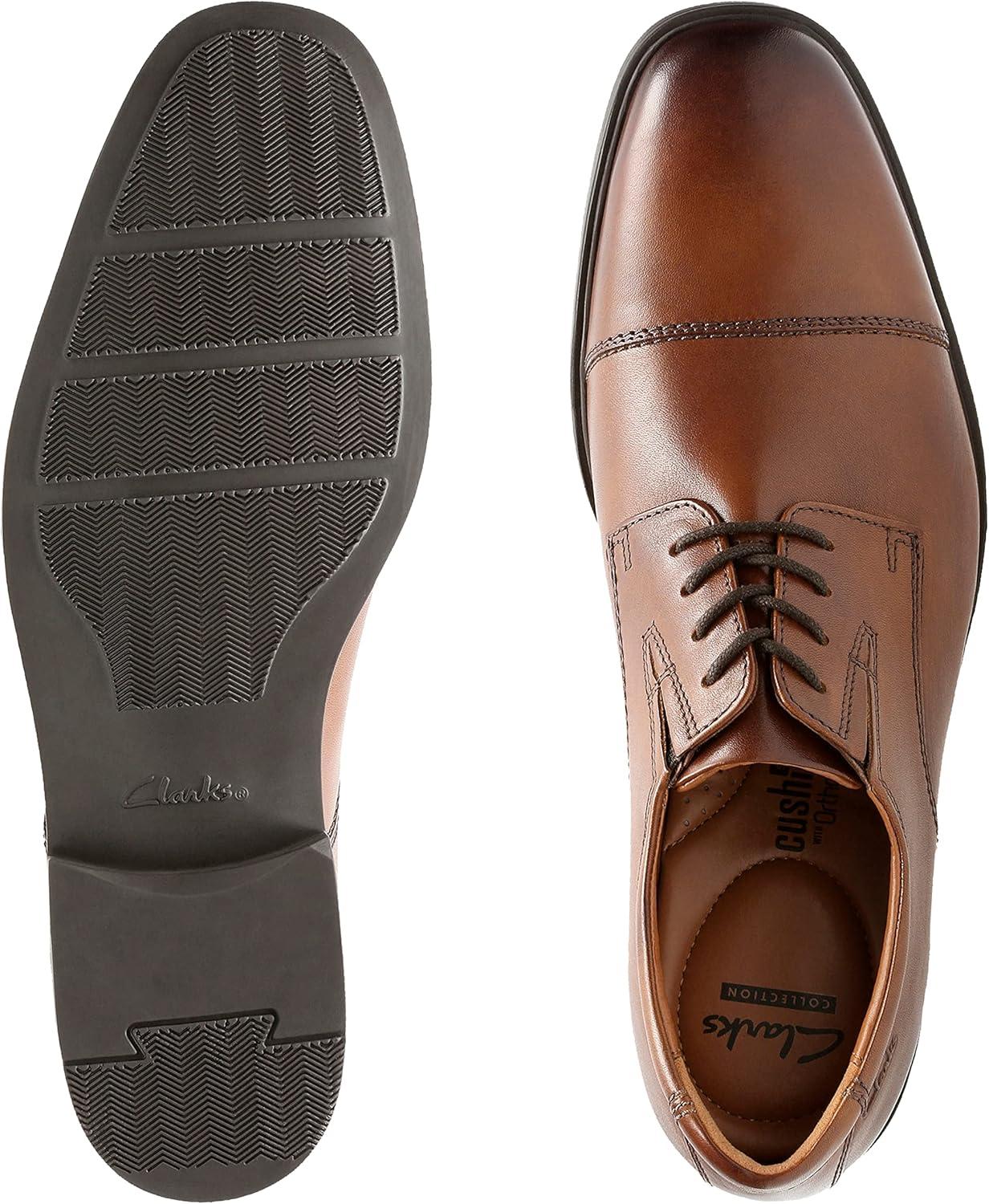 imageClarks Mens Tilden Cap OxfordDark Tan Leather