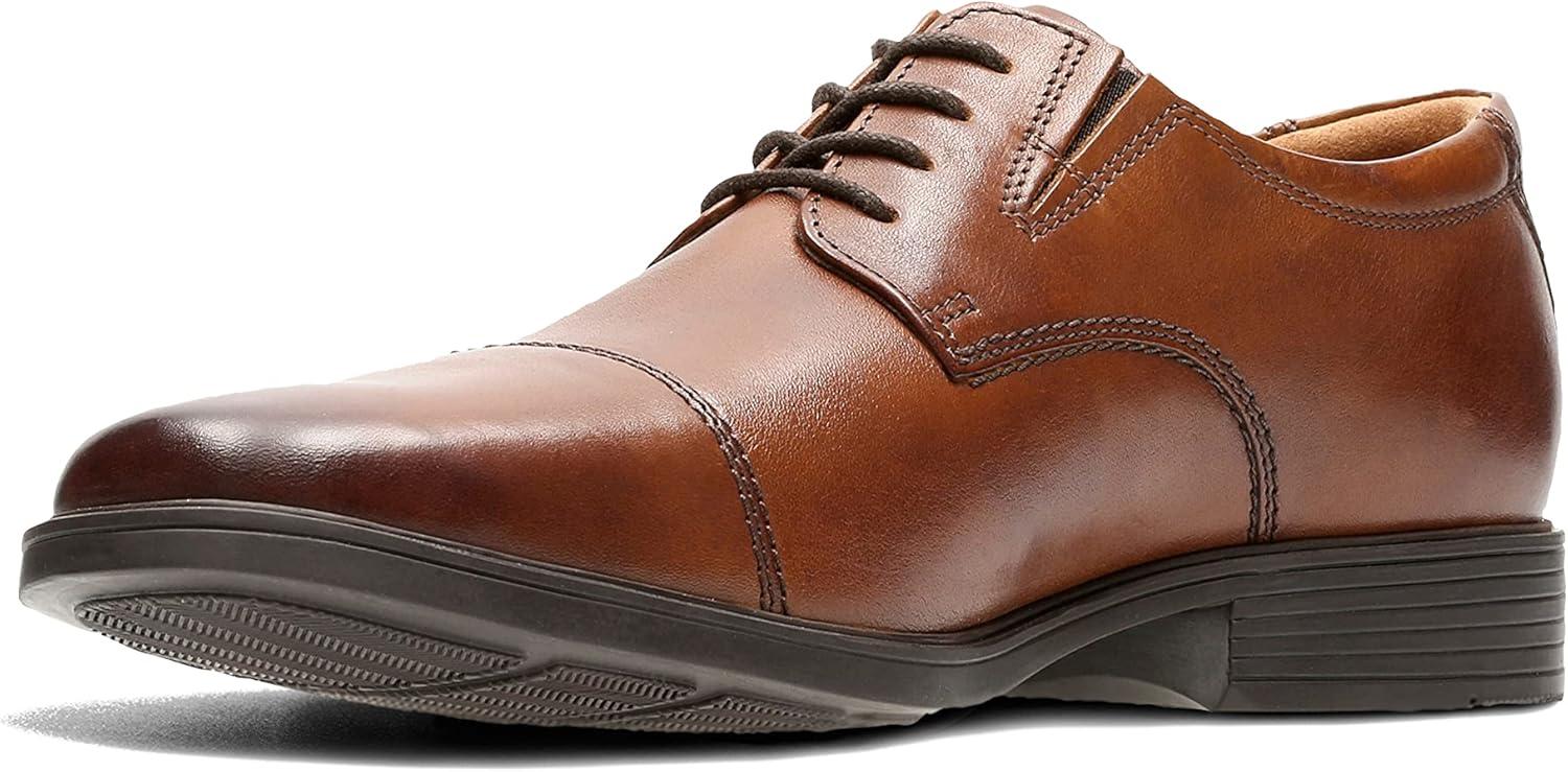 imageClarks Mens Tilden Cap OxfordDark Tan Leather
