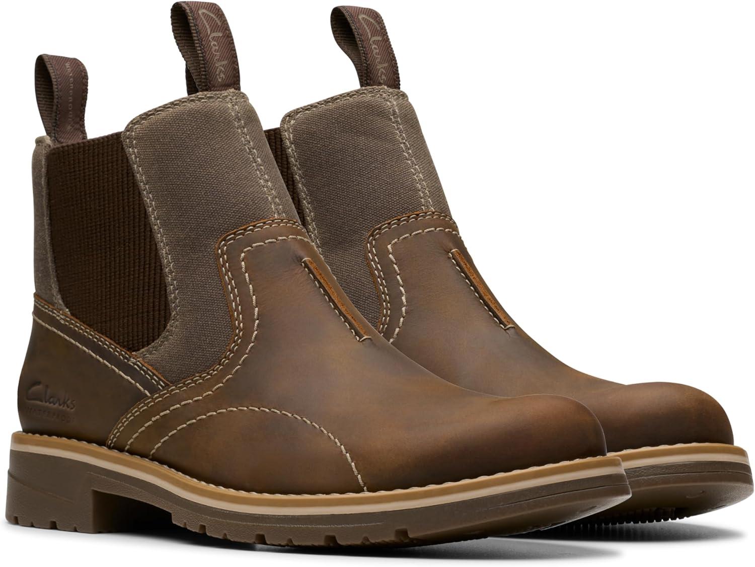 imageClarks mens Morris Easy WaterproofBeeswax Leather
