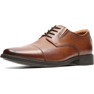 Clarks Men’s Tilden Cap Oxford(Dark Tan Leather)
