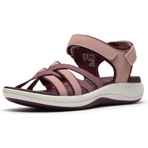 Clarks womens Mira Shore(Maroon Synthetic)