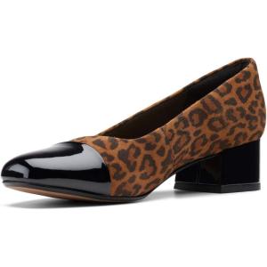 Clarks Women’s Clarks Women’s Marilyn Sara – Dark Tan Leopard Suede – 9.5w(Dark Tan Leopard Suede)