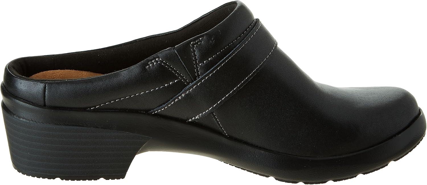 imageClarks Womens Angie Mist ClogsBlack Leat