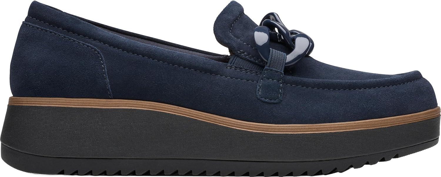 imageClarks Womens Zylah May LoaferNavy Suede