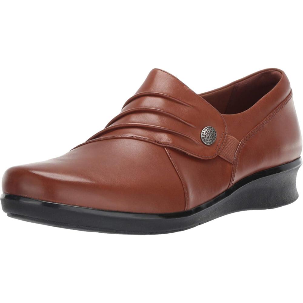 imageClarks Womens Hope Roxanne LoaferDark Tan Leather