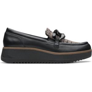 Clarks Women’s Zylah May Loafer(Black Combi Textile)
