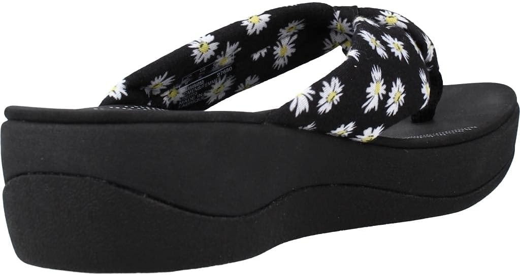 image:imageClarks Womens Arla Glison Flip FlopBlack Textile With Daisies