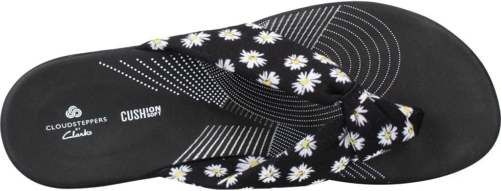 image:imageClarks Womens Arla Glison Flip FlopBlack Textile With Daisies