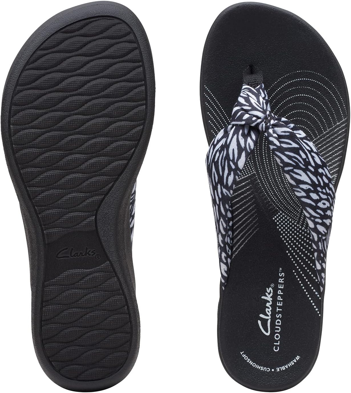 image:imageClarks Womens Arla Glison Flip FlopBlkWhite