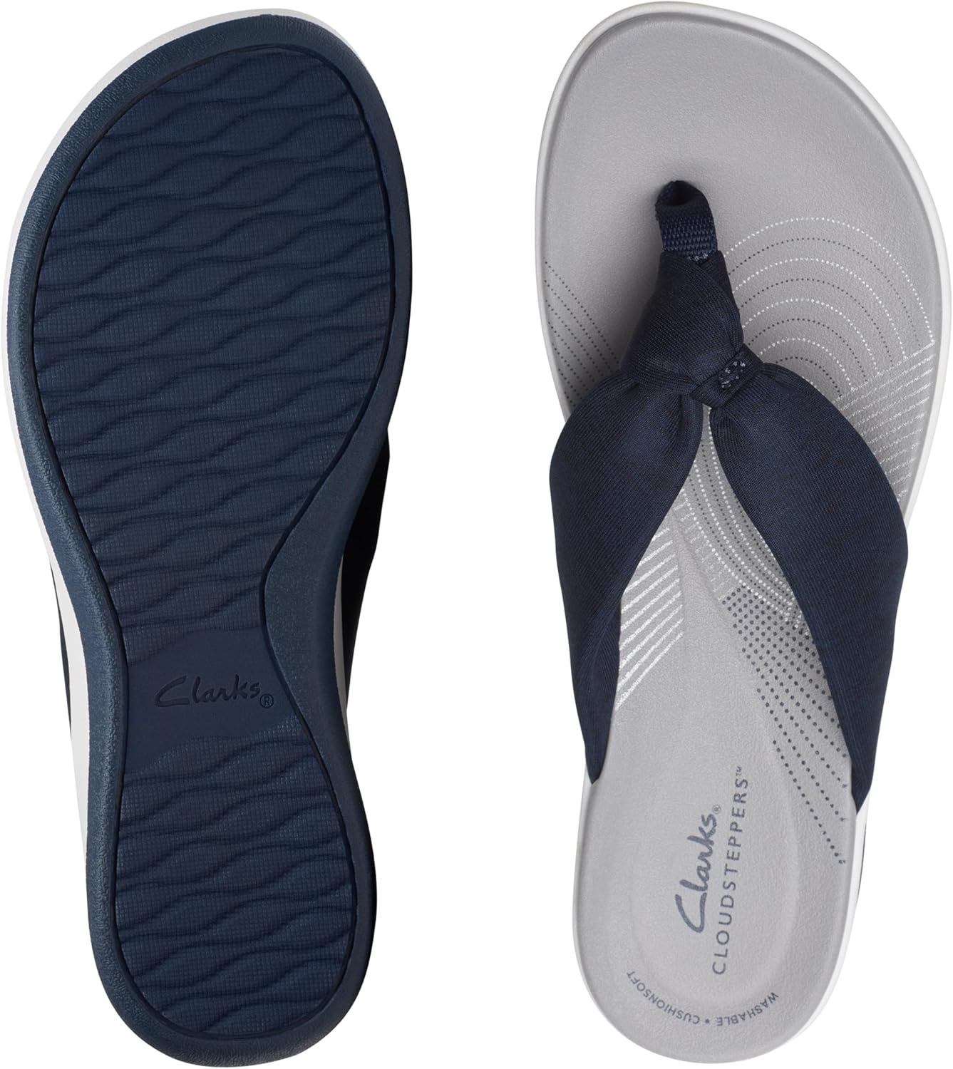 image:imageClarks Womens Arla Glison Flip FlopBlue Fabric