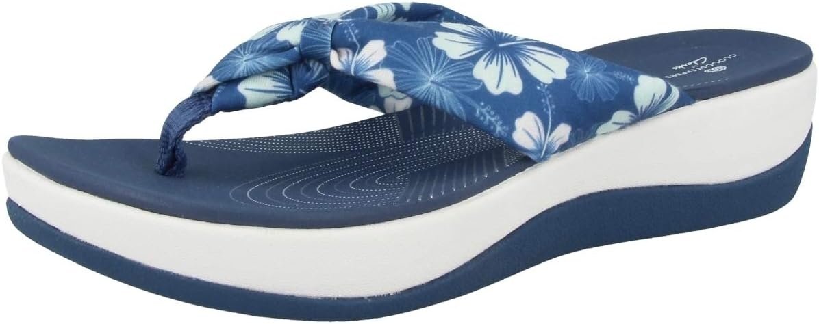 image:imageClarks Womens Arla Glison Flip FlopBlue Textile W Multi Flowers