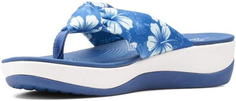 image:imageClarks Womens Arla Glison Flip FlopBlue Textile WMulti Flowers